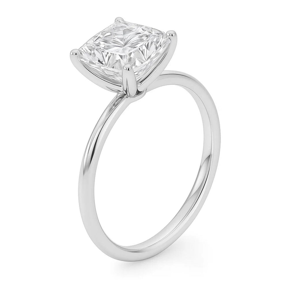 Ashbourne princess cut solitaire, lab-grown diamonds, 14K white gold