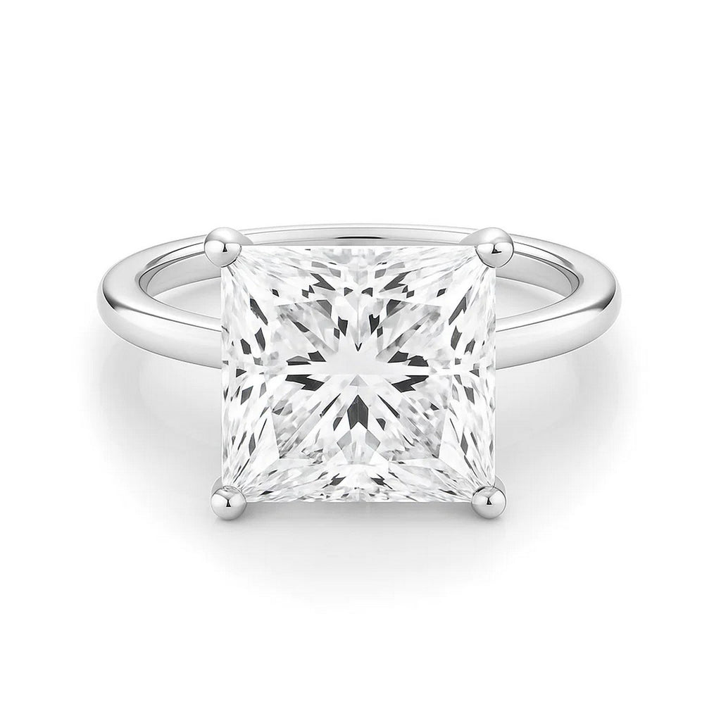 Ashbourne princess cut solitaire, lab-grown diamonds, 14K white gold