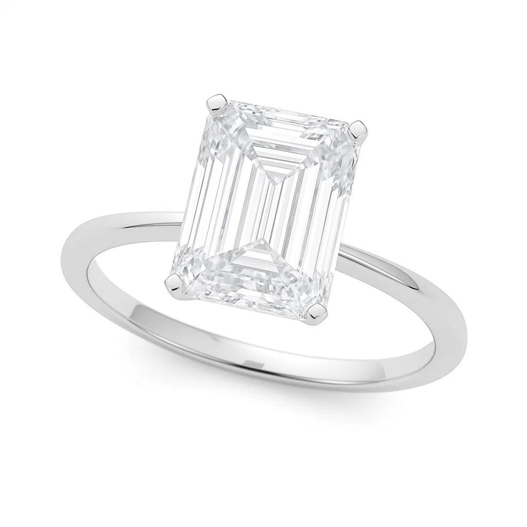 Ashbourne radiant cut solitaire, lab-grown diamonds, 14K white gold
