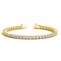 Ashbourne round cut tennis bracelet, 10 ct lab-grown diamonds, 14K yellow gold
