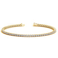 Ashbourne round cut tennis bracelet, 2 ct lab-grown diamonds, 14K yellow gold