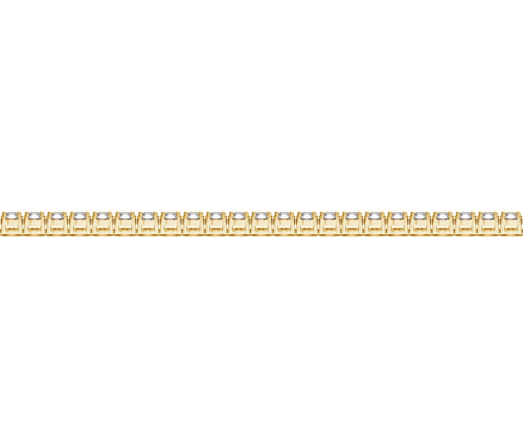 Ashbourne round cut tennis bracelet, 2 ct lab-grown diamonds, 14K yellow gold