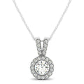 Ashbourne lab-grown diamond pendant, 14K white gold
