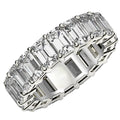 Ashbourne emerald cut eternity band, lab-grown diamonds, 14K white gold