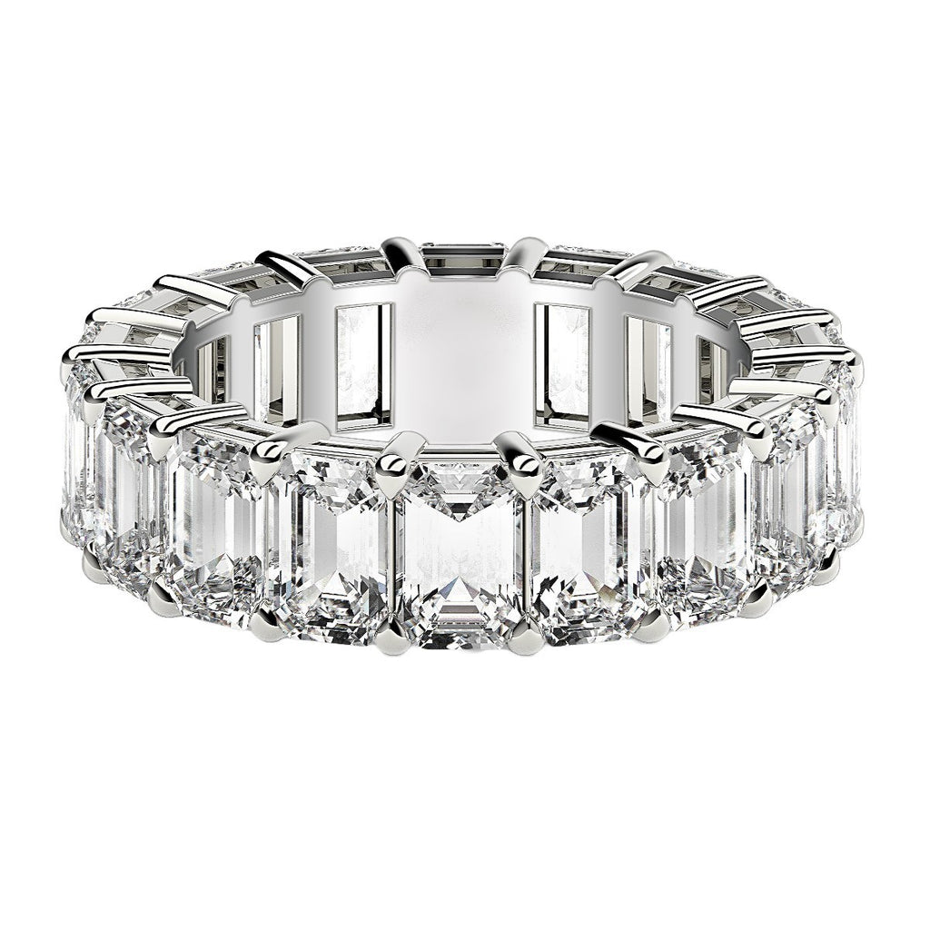 Ashbourne emerald cut eternity band, lab-grown diamonds, 14K white gold