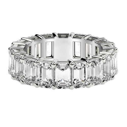 Ashbourne emerald cut eternity band, lab-grown diamonds, 14K white gold