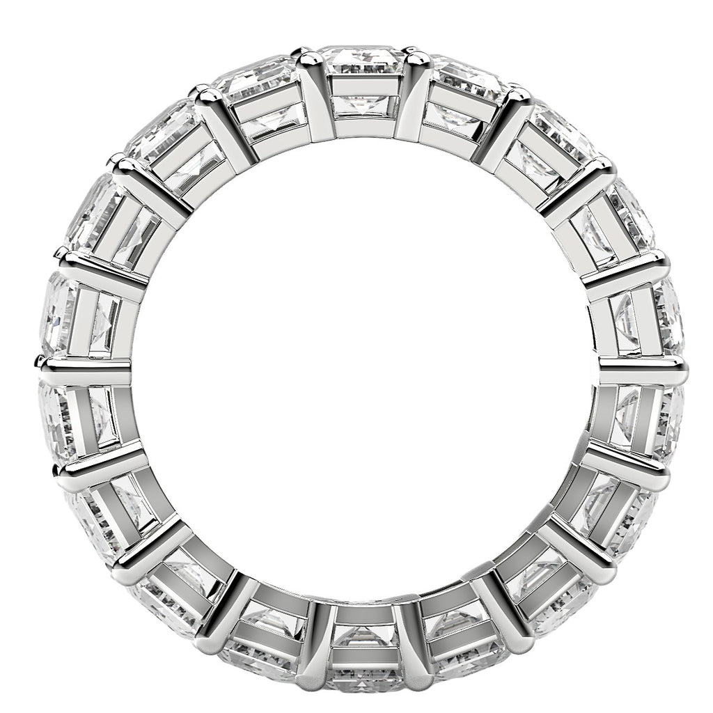 Ashbourne emerald cut eternity band, lab-grown diamonds, 14K white gold