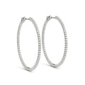 Ashbourne lab-grown diamond hoops, 1 1/2 ct, 14K white gold