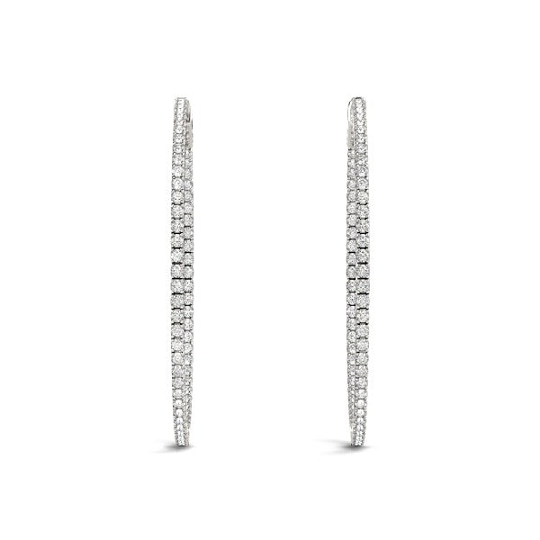Ashbourne lab-grown diamond hoops, 1 1/2 ct, 14K white gold
