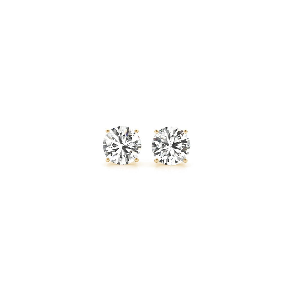Ashbourne lab-grown diamond earrings, 1 ct, 14K yellow gold