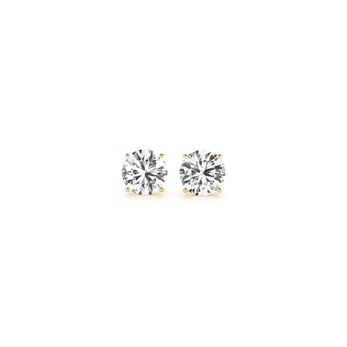 Ashbourne lab-grown diamond earrings, 1 ct, 14K yellow gold
