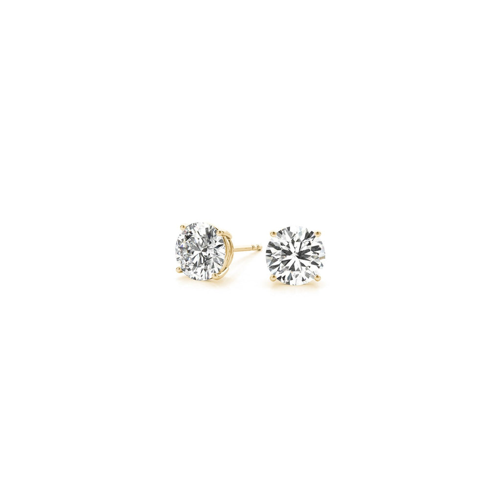 Ashbourne lab-grown diamond earrings, 1 ct, 14K yellow gold