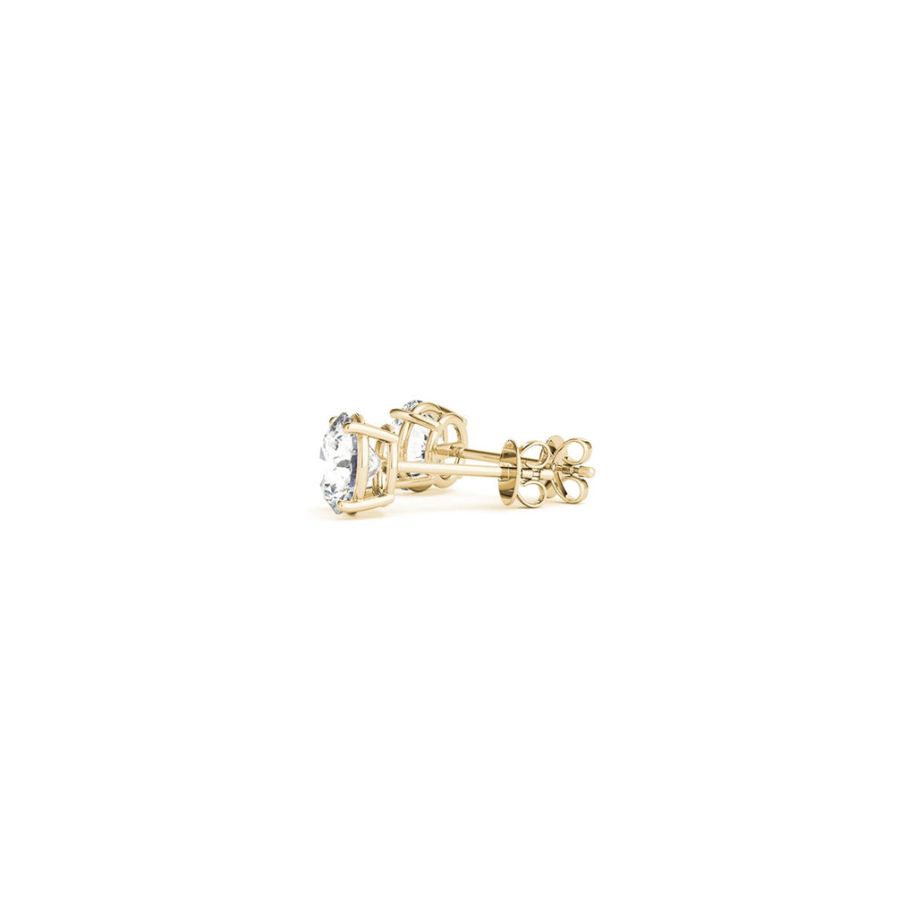 Ashbourne lab-grown diamond earrings, 1 ct, 14K yellow gold