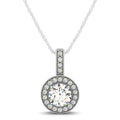Ashbourne lab-grown diamond pendant, 14K white gold