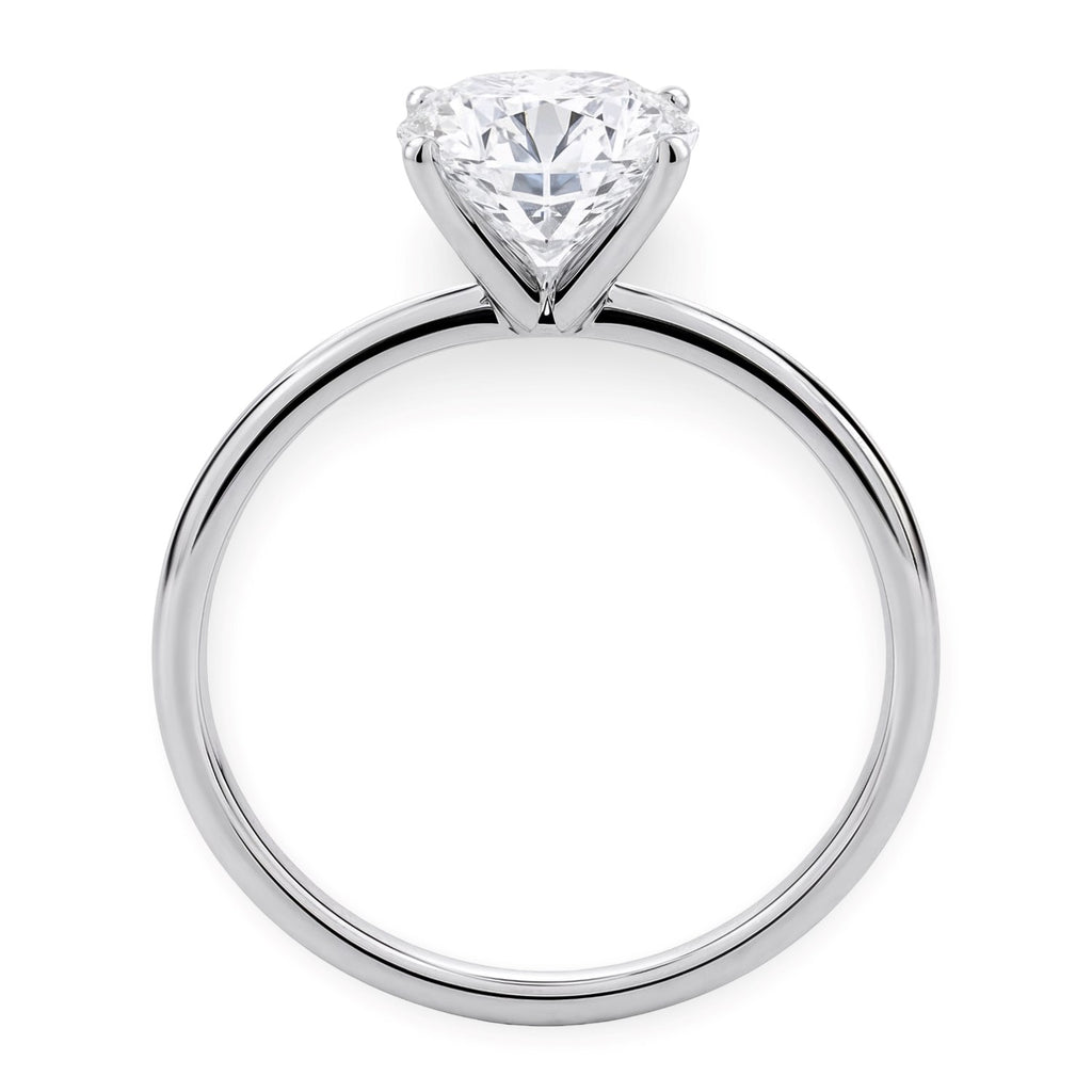 Ashbourne round cut solitaire, lab-grown diamonds, 14K white gold