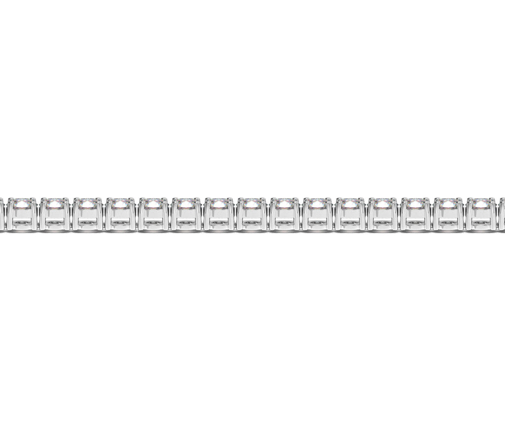 Ashbourne round cut tennis bracelet, 10 ct lab-grown diamonds, 14K white gold