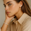 Ashbourne round cut tennis bracelet, 7 ct lab-grown diamonds, 14K yellow gold