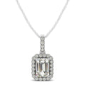 Ashbourne lab-grown diamond pendant, 14K white gold