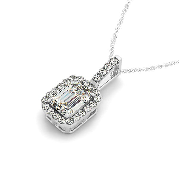 Ashbourne lab-grown diamond pendant, 14K white gold