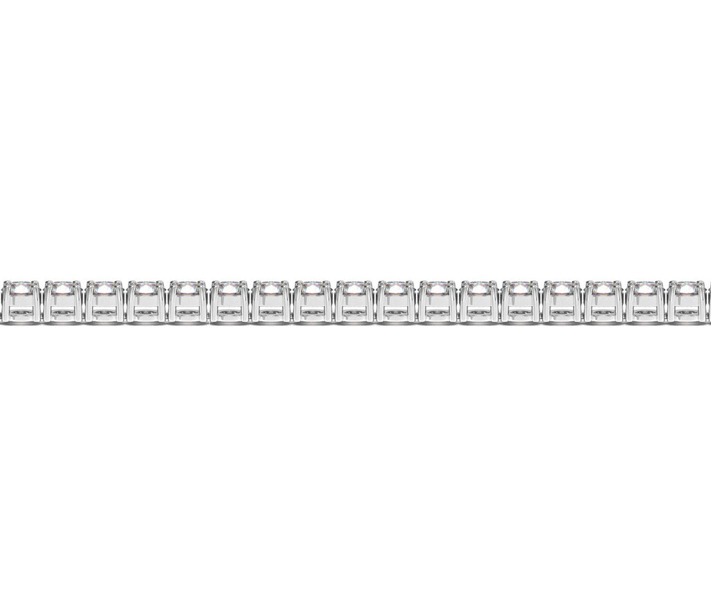 Ashbourne round cut tennis bracelet, 7 ct lab-grown diamonds, 14K white gold
