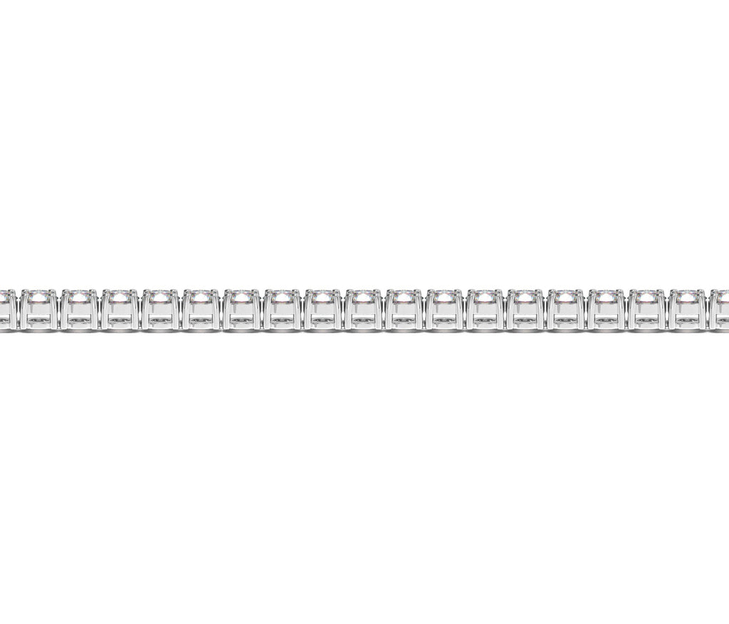 Ashbourne round cut tennis bracelet, 5 ct lab-grown diamonds, 14K white gold