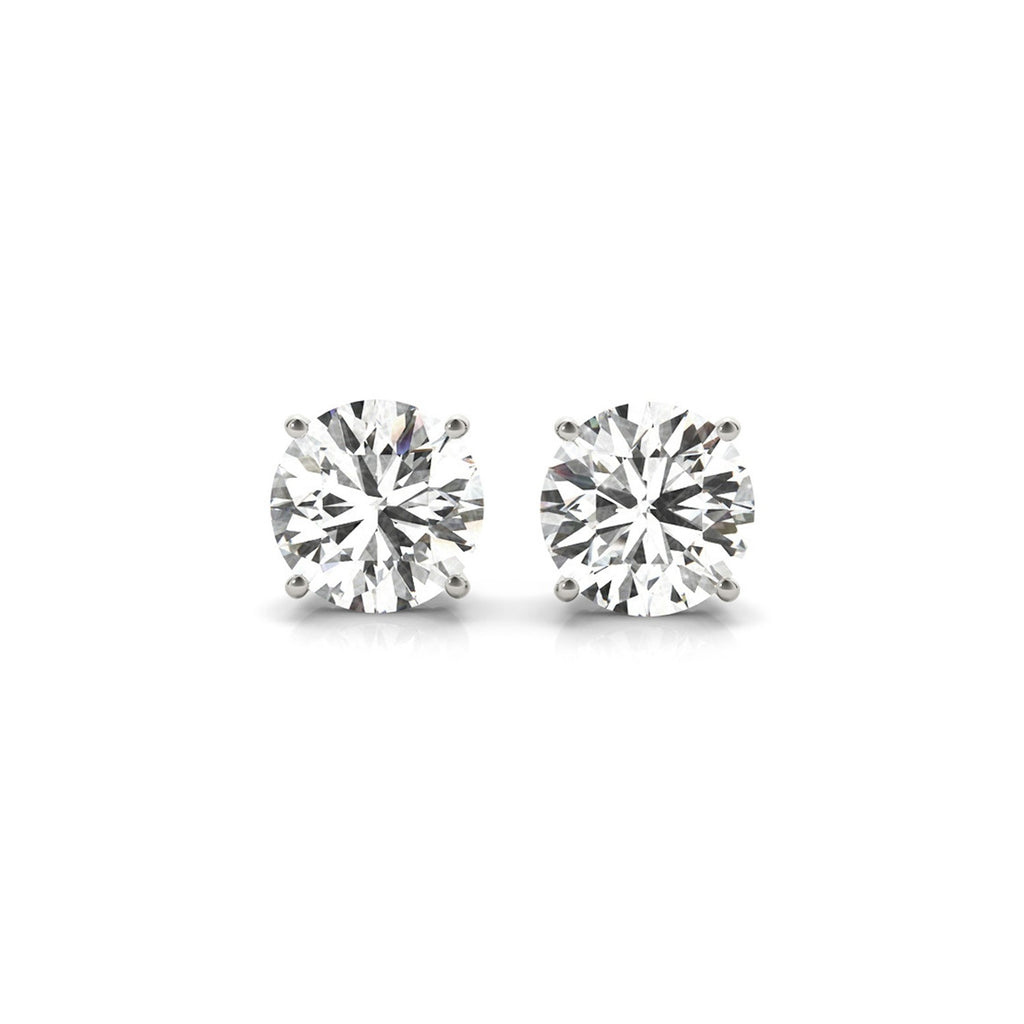 Ashbourne lab-grown diamond studs, 4 ct, 14K white gold