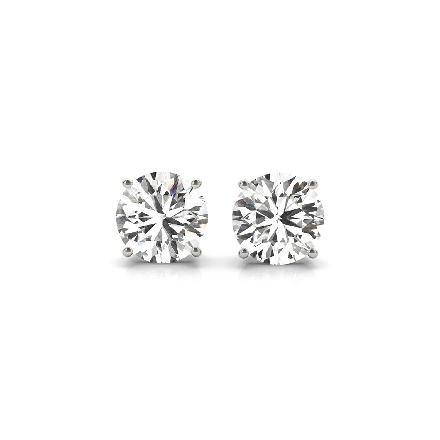 Ashbourne lab-grown diamond studs, 4 ct, 14K white gold
