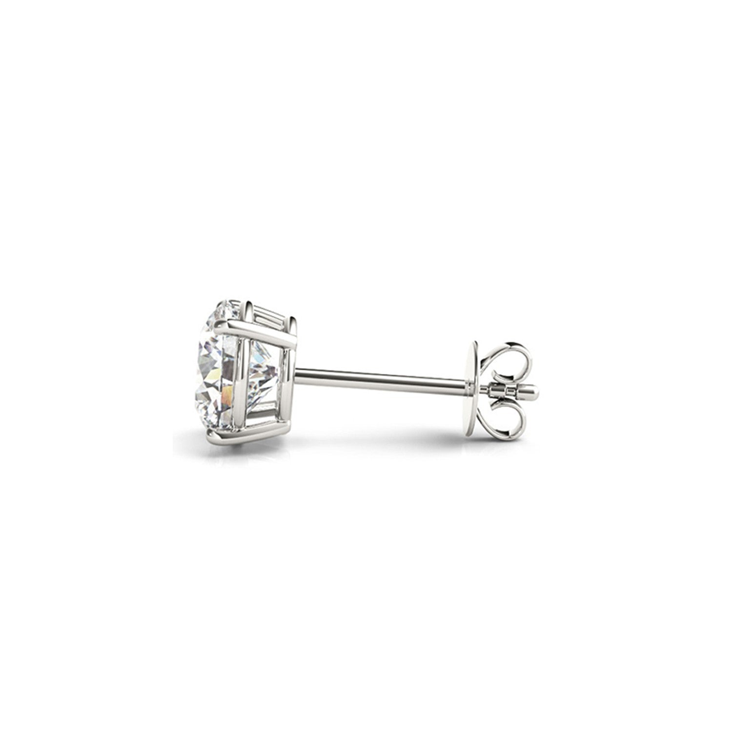 Ashbourne lab-grown diamond studs, 4 ct, 14K white gold