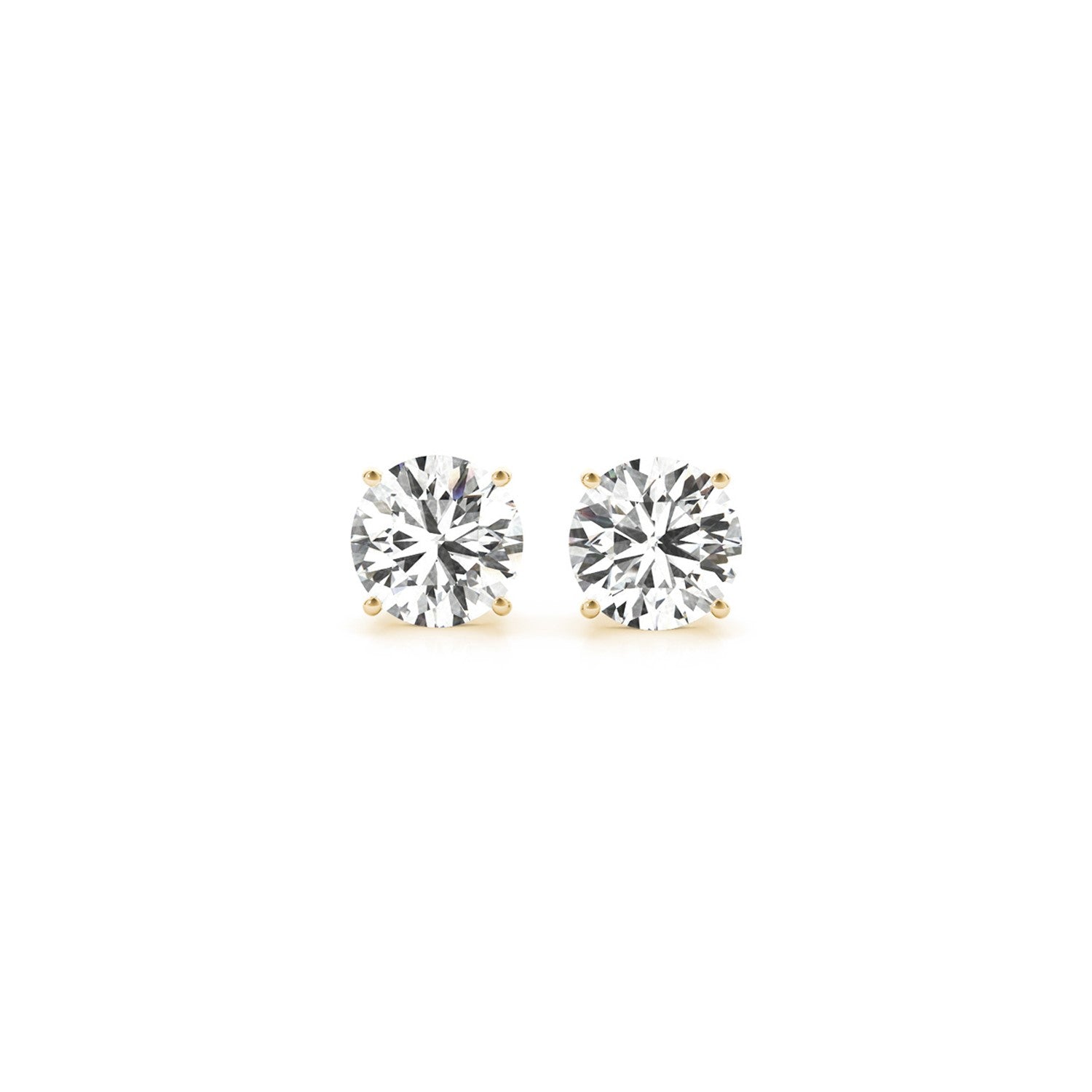Ashbourne lab-grown diamond earrings, 1 1/2 ct, 14K yellow gold
