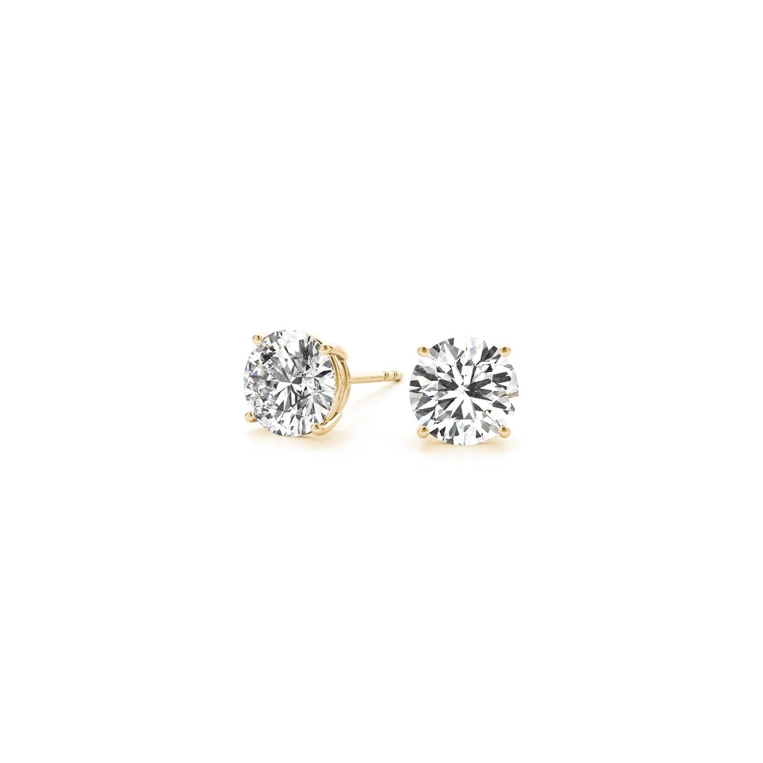 Ashbourne lab-grown diamond earrings, 1 1/2 ct, 14K yellow gold