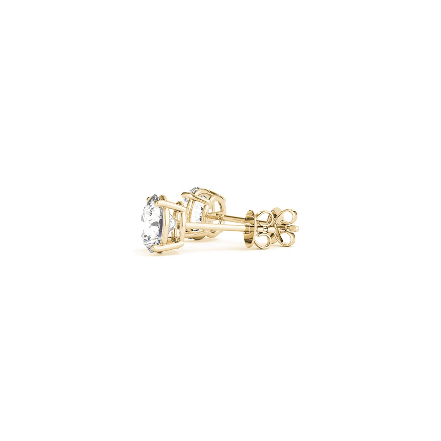 Ashbourne lab-grown diamond earrings, 1 1/2 ct, 14K yellow gold