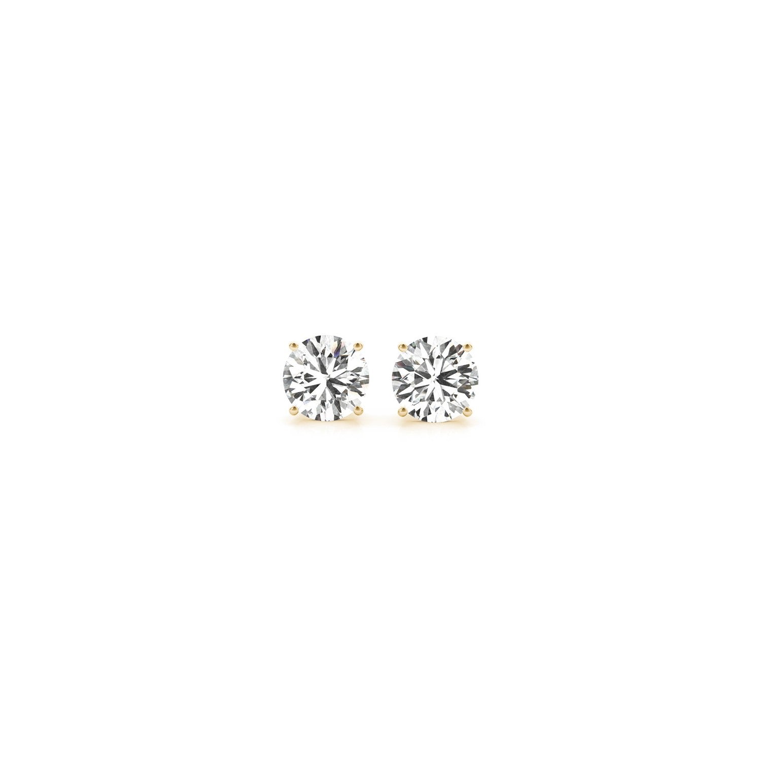 Ashbourne lab-grown diamond studs, 1/2 ct, 14K yellow gold