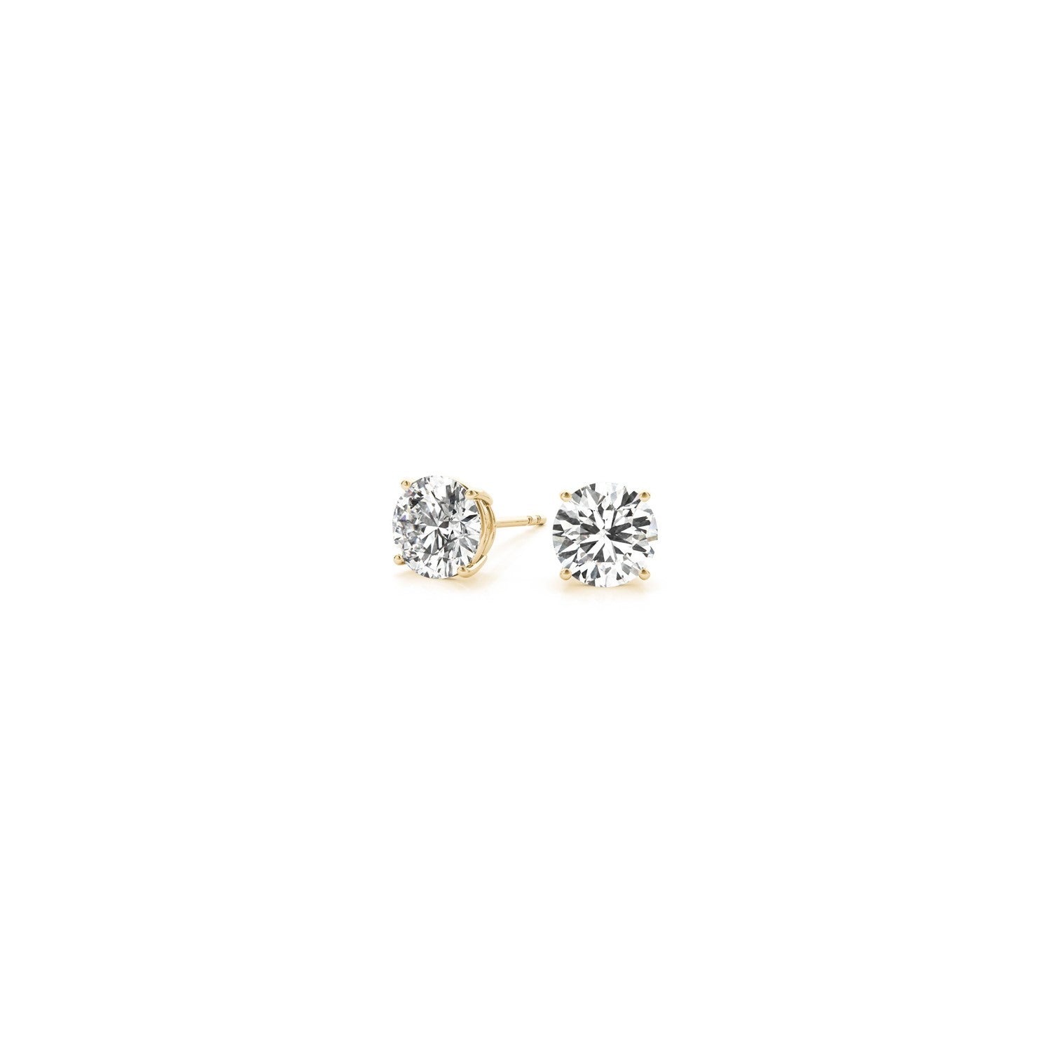 Ashbourne lab-grown diamond studs, 1/2 ct, 14K yellow gold