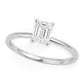 Ashbourne emerald cut solitaire, lab-grown diamonds, 14K white gold