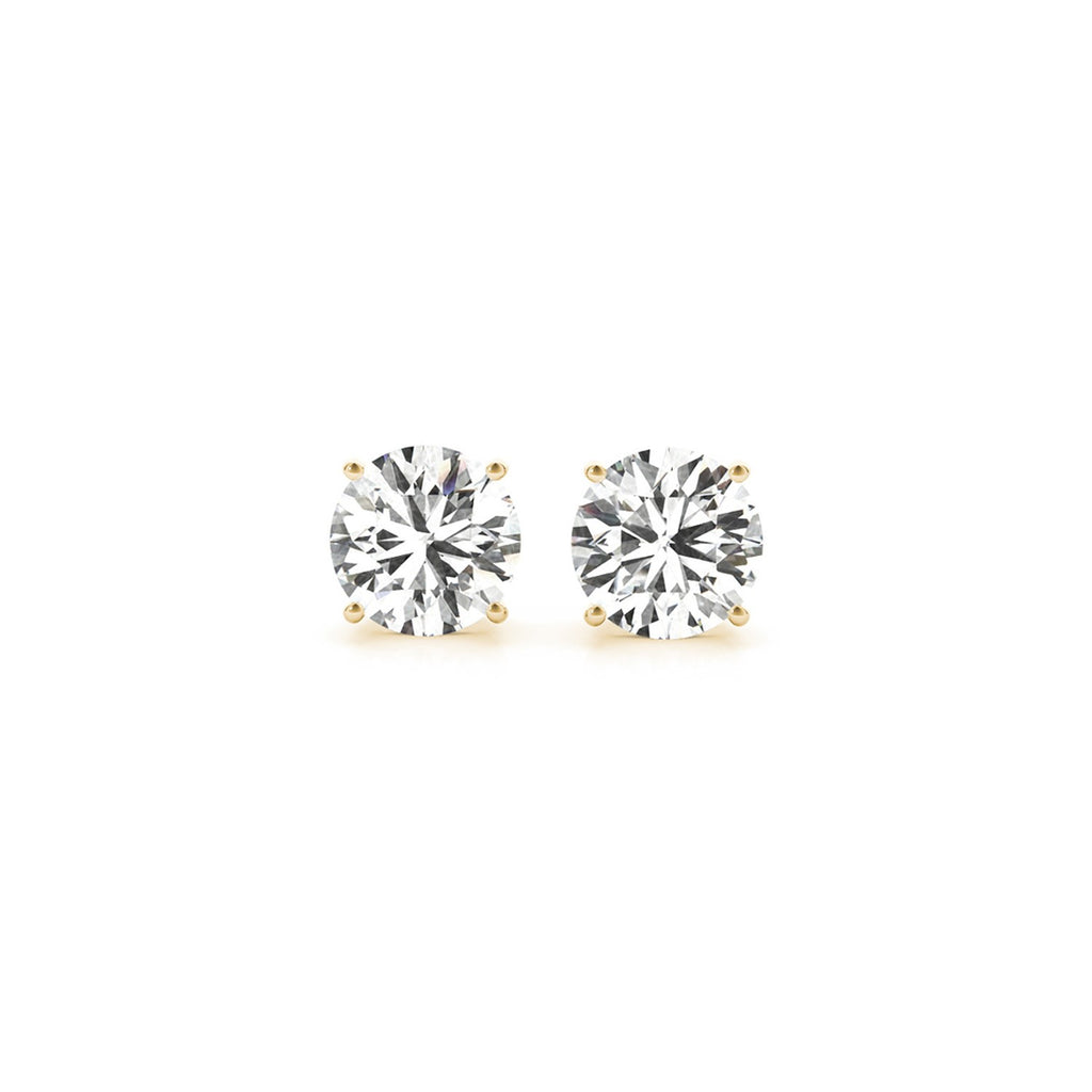 Ashbourne lab-grown diamond earrings, 2 ct, 14K yellow gold