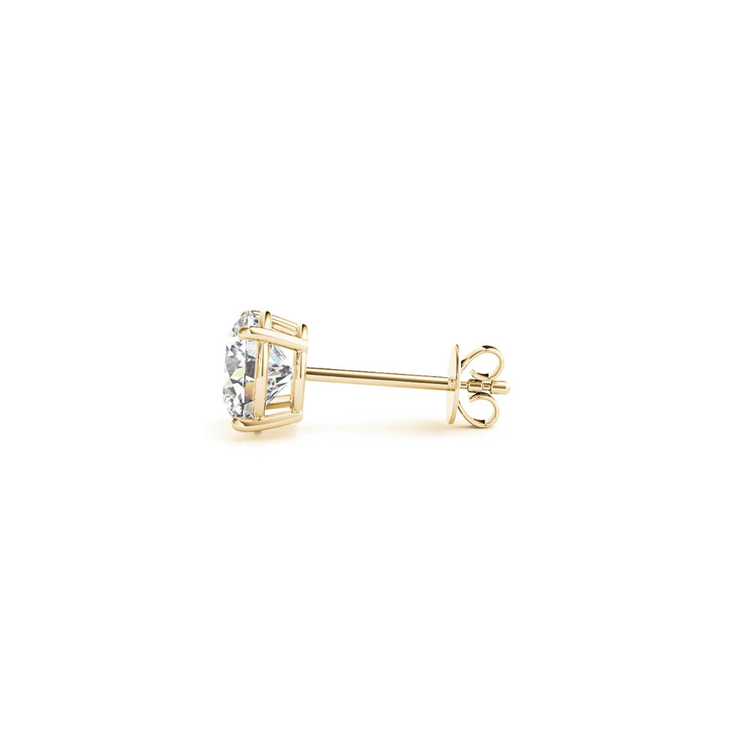 Ashbourne lab-grown diamond earrings, 2 ct, 14K yellow gold