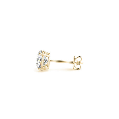 Ashbourne lab-grown diamond earrings, 2 ct, 14K yellow gold