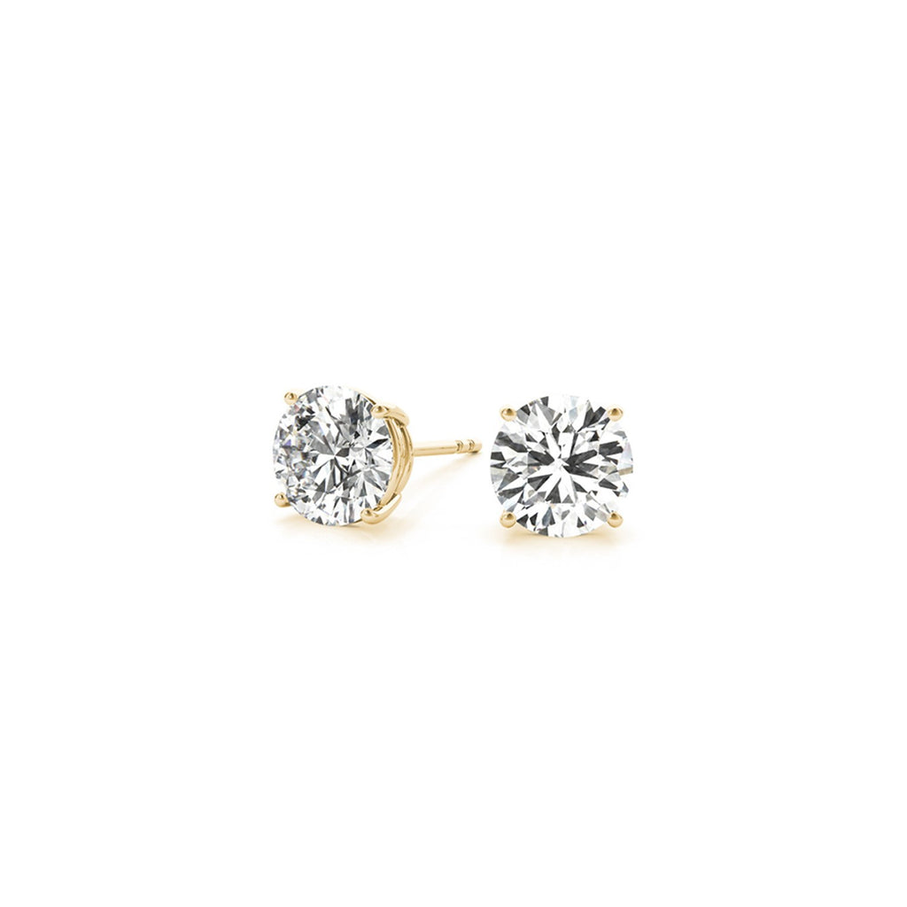 Ashbourne lab-grown diamond earrings, 2 ct, 14K yellow gold
