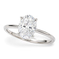 Ashbourne oval cut solitaire, lab-grown diamonds, 14K white gold