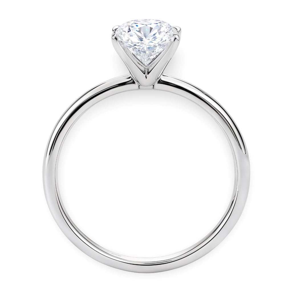 Ashbourne oval cut solitaire, lab-grown diamonds, 14K white gold