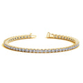 Ashbourne round cut tennis bracelet, 5 ct lab-grown diamonds, 14K yellow gold
