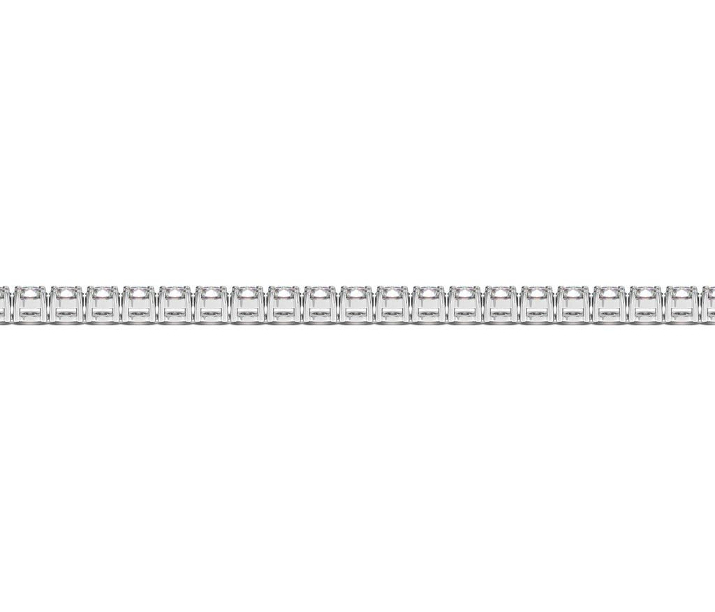 Ashbourne round cut tennis bracelet, 4 ct lab-grown diamonds, 14K white gold