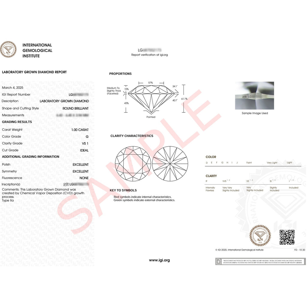 Ashbourne round cut solitaire, lab-grown diamonds, 14K white gold