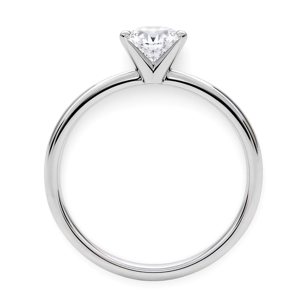 Ashbourne round cut solitaire, lab-grown diamonds, 14K white gold