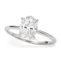 Ashbourne oval cut solitaire, lab-grown diamonds, 14K white gold