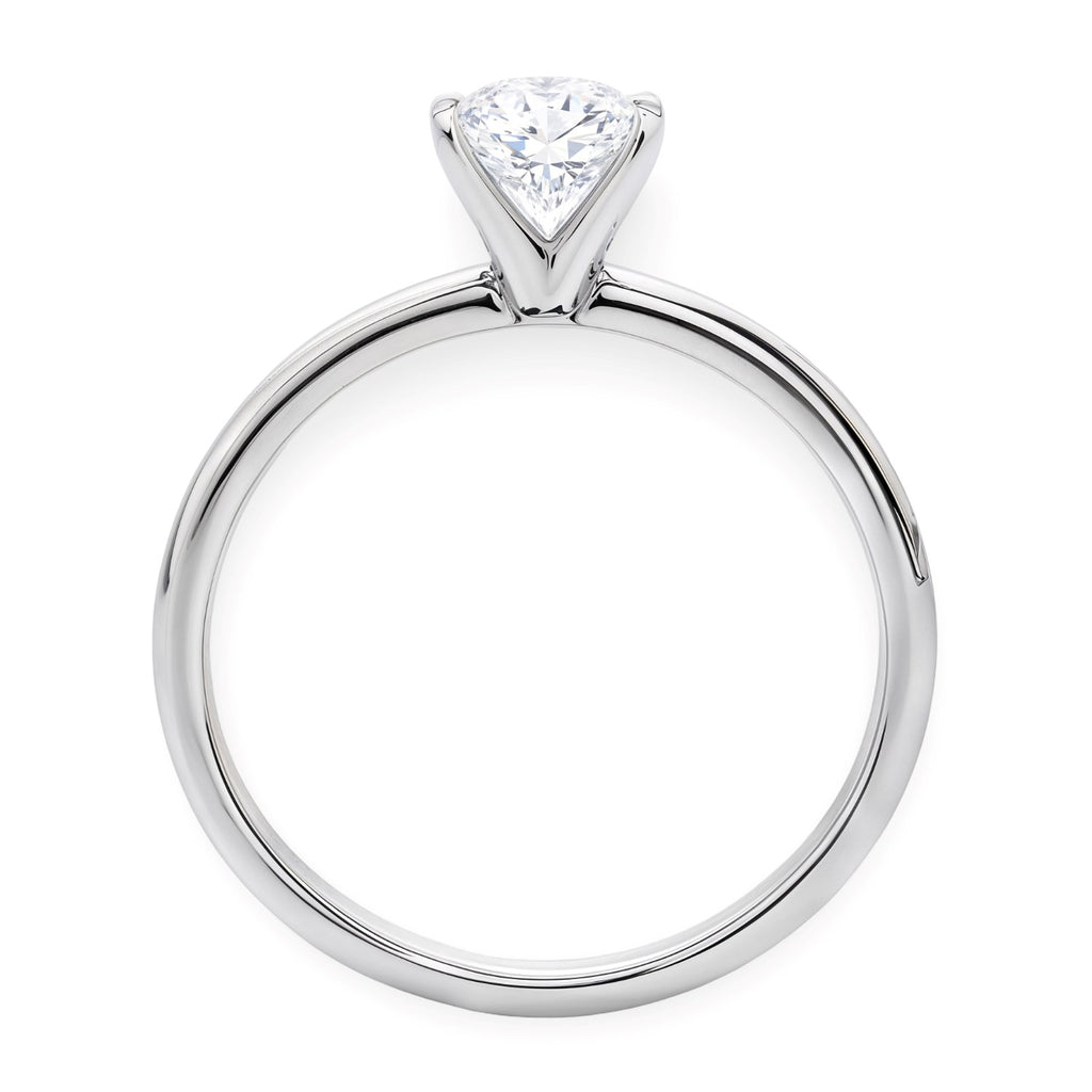 Ashbourne oval cut solitaire, lab-grown diamonds, 14K white gold