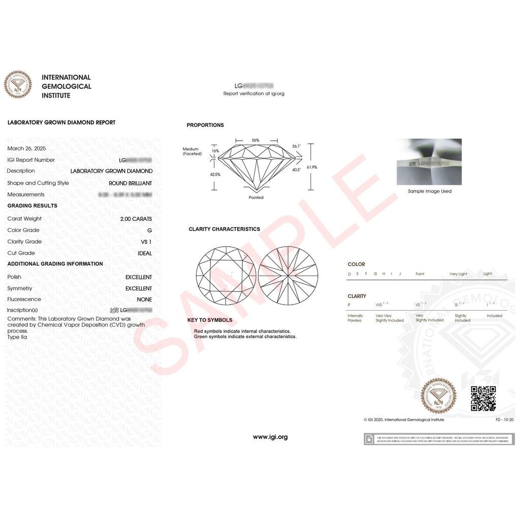 Ashbourne round cut solitaire, lab-grown diamonds, 14K white gold