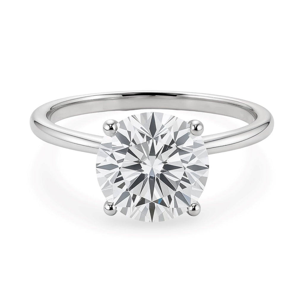 Ashbourne round cut solitaire, lab-grown diamonds, 14K white gold