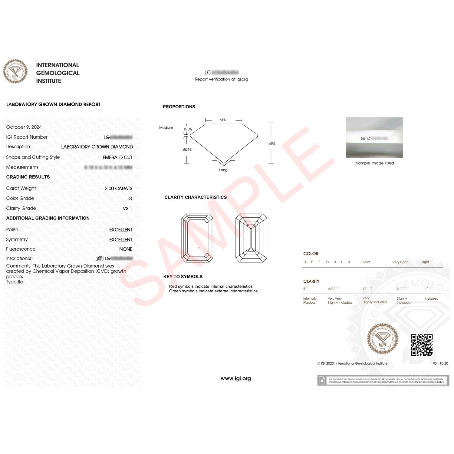 Ashbourne emerald cut solitaire, lab-grown diamonds, 14K white gold