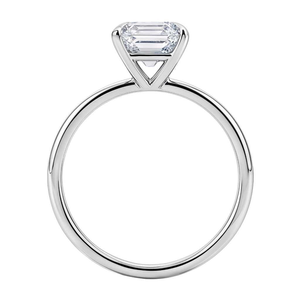 Ashbourne emerald cut solitaire, lab-grown diamonds, 14K white gold